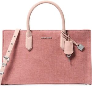 Michael Kors Rose Satchel with Beige Accents